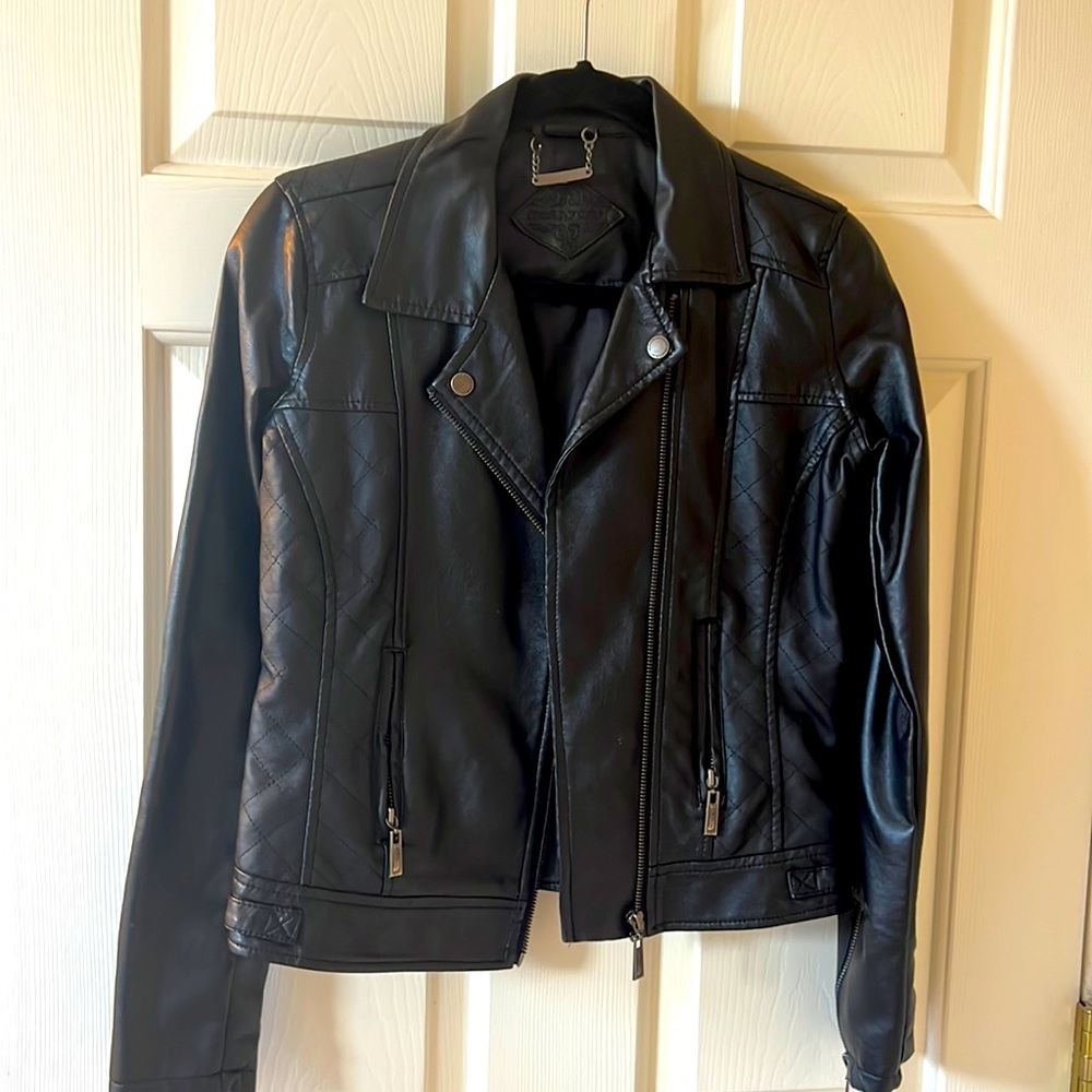 Youth faux leather jacket.